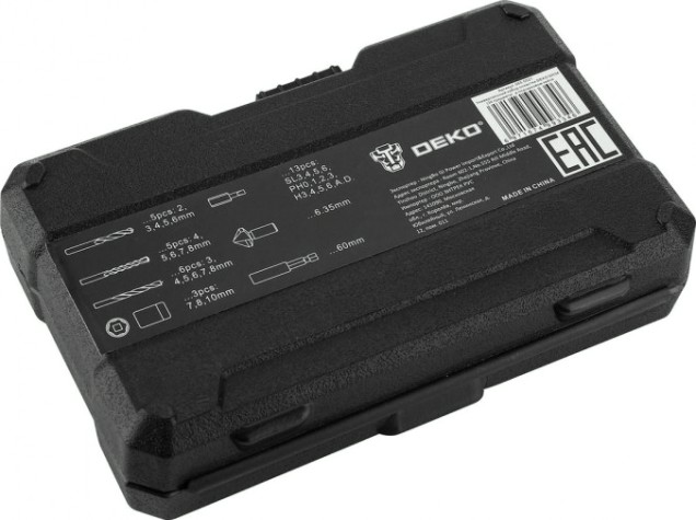 Набор насадок DEKO DH34 универсальный (34 предмета) в пластиковом кейсе [065-0521]