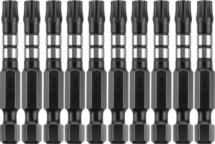 Набор насадок KRAFTOOL Impact Pro, TORX, тип хвостовика E 1/4", TX30, 50м 26195-30-50-S10 [26195-30-50-S10]