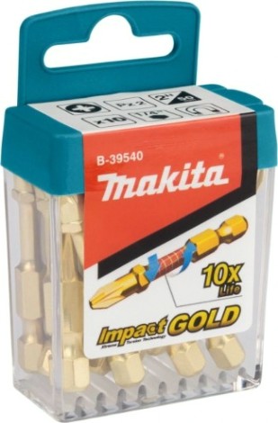 Набор насадок MAKITA B-39540-10 impact gold pz, 50 мм, e-form (mz) (уп10шт. в упаковке 10 наборов) [B-39540-10]