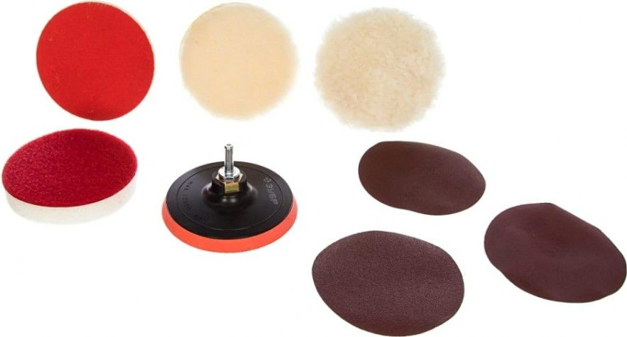 Набор насадок полировальных ЗУБР ЭКСПЕРТ для дрели/УШМ, 125мм, 7шт. [3591-125-H7]