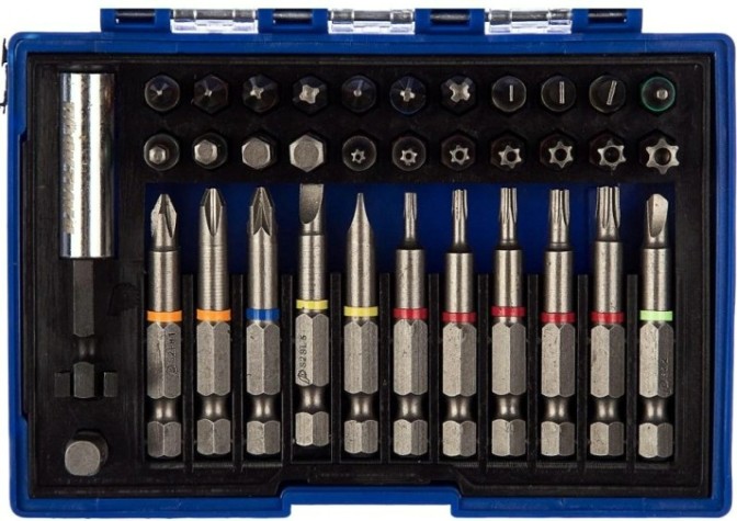 Набор насадок ПРАКТИКА 35 шт., 25 и 50мм, PH, PZ, SL, Hex, Torx, Tri-Wing Профи [779-004]