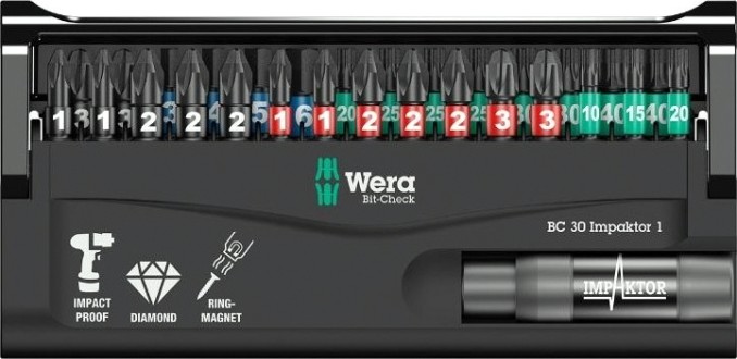 Набор насадок WERA Bit-Check 30 Impaktor 1 WE-057690 [WE-057690]