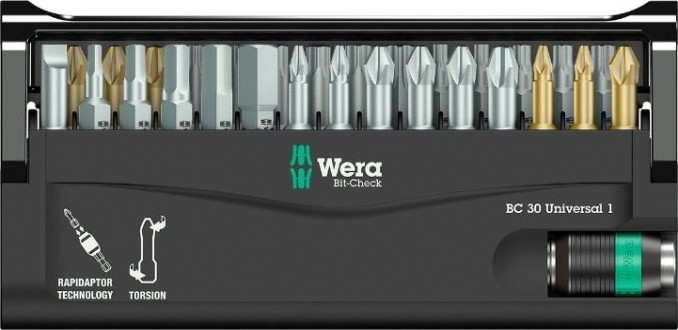 Набор насадок WERA Bit-Check BC Universal 30, WE-056440 [WE-056440]