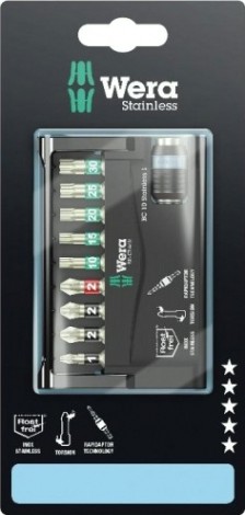 Набор насадок WERA Bit-Check, Edelstahl BC 10/9 SB,WE-073630 [WE-073630]