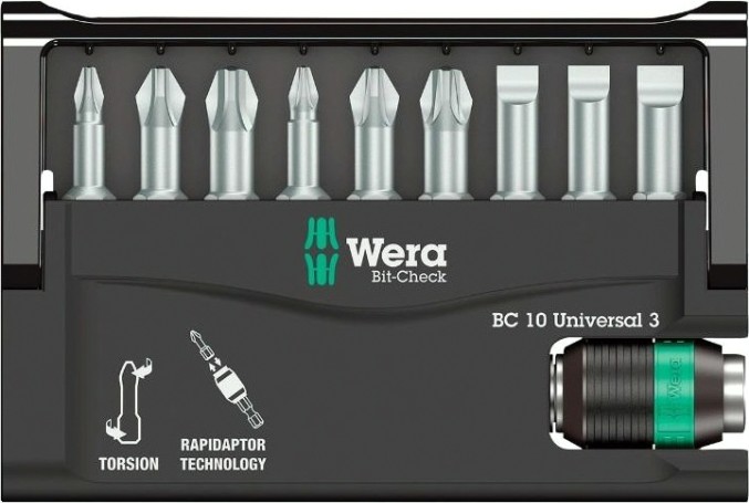 Набор насадок WERA Bit-Check – Rapidaptor 8600/9 TZ SB, WE-073410 [WE-073410]