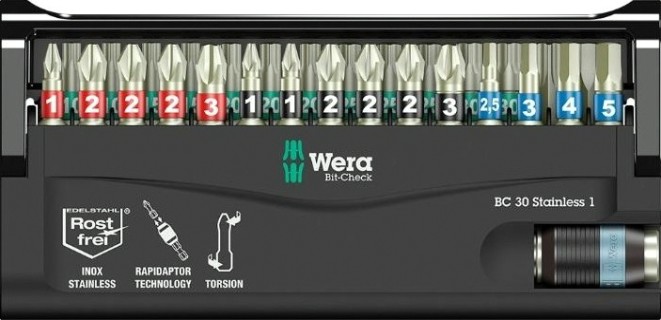 Набор насадок WERA Bit-Check, Stainless WE-071109 [WE-071109]