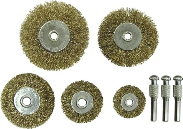 Набор обдирочных щеток Biber 70 990 дисковых 5 шт. (25/38/63/75мм) для дрели [тов-076234]