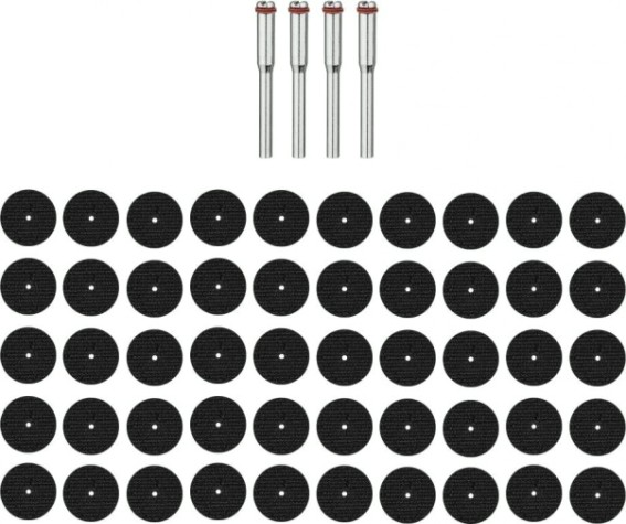 Набор отрезных кругов DEKO RT54 для гравера + держатели (54 предмета) [065-0683]