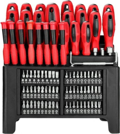 Набор отверток DEKO SS100 профессиональных и бит с удобной подставкой (100 п [065-0607]