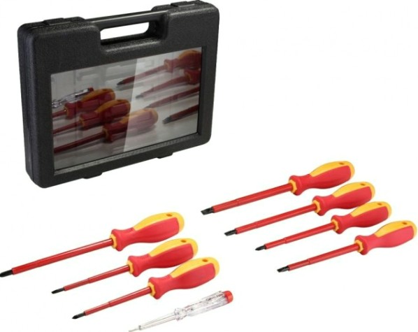Набор отверток диэлектрических DEKO HT04 с индикатором напряжения 8 шт [065-0553]