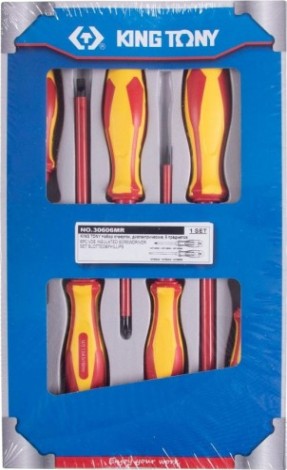 Набор отверток диэлектрических KING TONY 30606MR 6 предметов