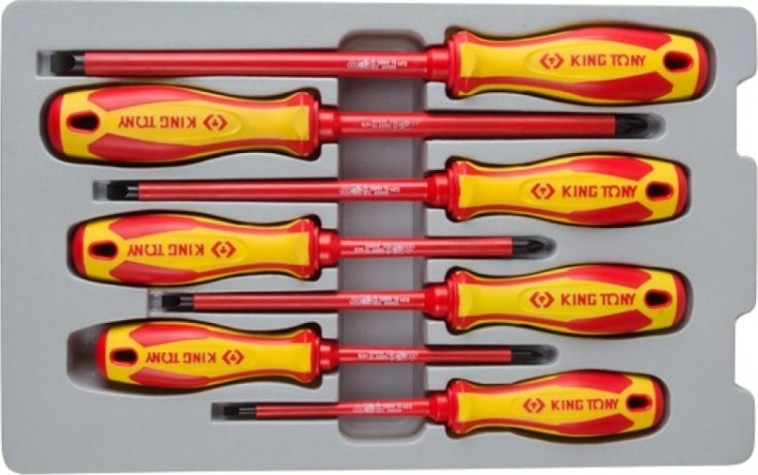 Набор отверток диэлектрических KING TONY 30617MR 7 предметов