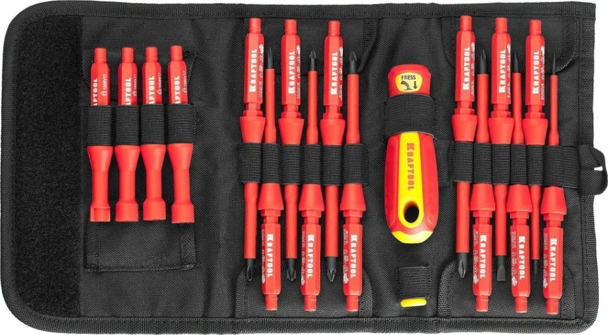 Набор отверток диэлектрических KRAFTOOL X-Drive ELECTRO 220092-H18 18 предметов [220092-H18]