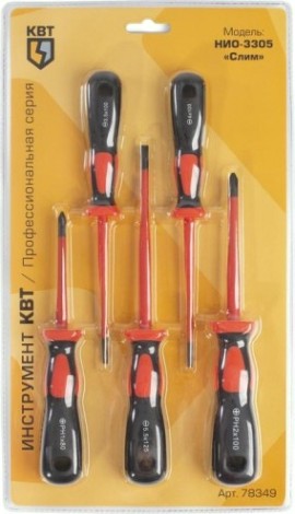 Набор отверток диэлектрических КВТ НИО-3305 [78349]