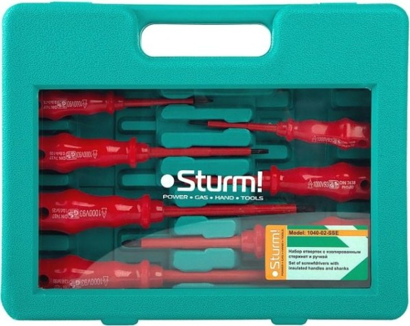 Набор отверток диэлектрических Sturm 1040-02-SSE 8 шт., crv Набор отверток диэлектрических Sturm 1040-02-SSE 8 шт., crv