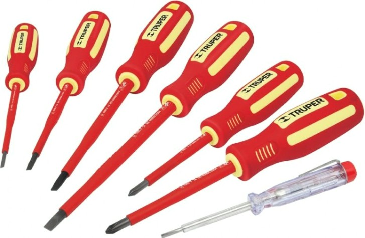 Набор отверток диэлектрических TRUPER DTJ-7D 7 предметов 14196 [14196]