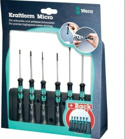 Набор отверток для электронщиков WERA Kraftform Micro 2035/6 B SATZ 6 TLG. WE-118152 [WE-118152]