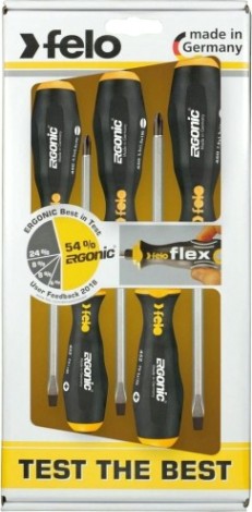 Набор отверток FELO Ergonic ударных sl/ph, 5 шт [45095248]
