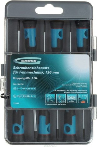 Набор отверток GROSS для точной механики 6 предметов 13347 [13347]