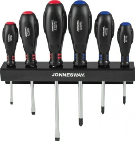 Набор отверток JONNESWAY D03PR06S стержневых HERCULES, 6 предметов [047060]