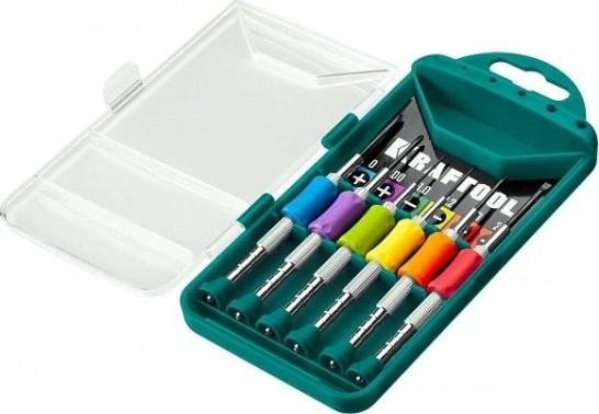 Набор отверток KRAFTOOL Precision-6 часовых для точных работ, 6 пред. [25679]