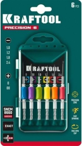 Набор отверток KRAFTOOL Precision-6 часовых для точных работ, 6 пред. [25679]