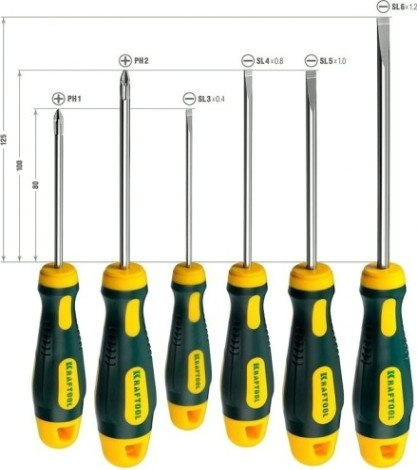 Набор отверток KRAFTOOL "X-DRIVE" 6 шт [250081-H6_z01]