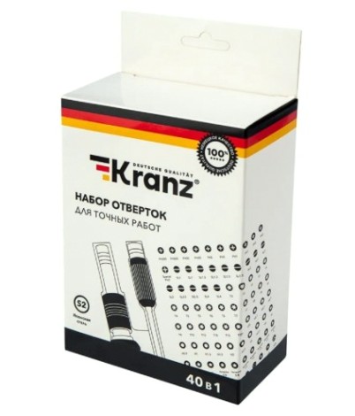 Набор отверток Kranz KR-12-4773 для точных работ 40 пр. Набор отверток Kranz KR-12-4773 для точных работ 40 пр.