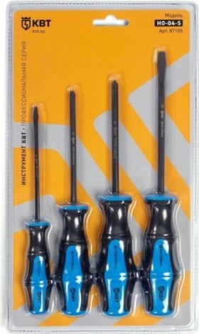 Набор отверток КВТ Мастер НО-04-S из стали s2 [87105]