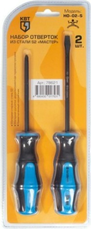 Набор отверток КВТ НО-02-S из стали S2 [78621]