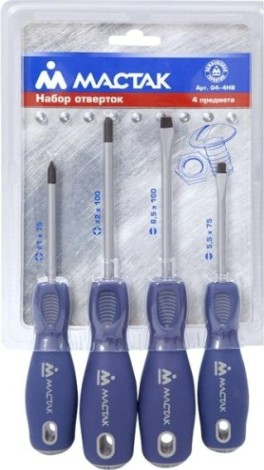 Набор отверток МАСТАК 04-4HB 4 предмета Набор отверток МАСТАК 04-4HB 4 предмета