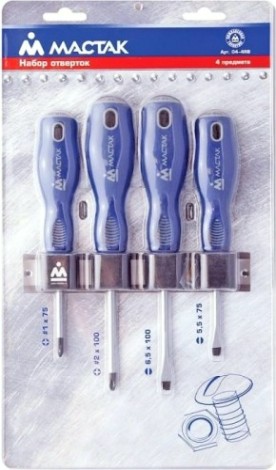 Набор отверток МАСТАК 04-4RB 4 предмета Набор отверток МАСТАК 04-4RB 4 предмета
