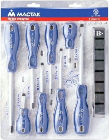 Набор отверток МАСТАК 04-8RB 8 предметов Набор отверток МАСТАК 04-8RB 8 предметов