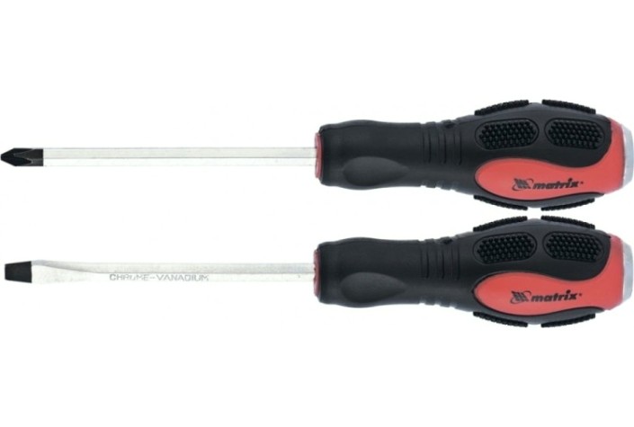 Набор отверток MATRIX PH2x100, SL6x100 CrV ударных 2шт. [19121]