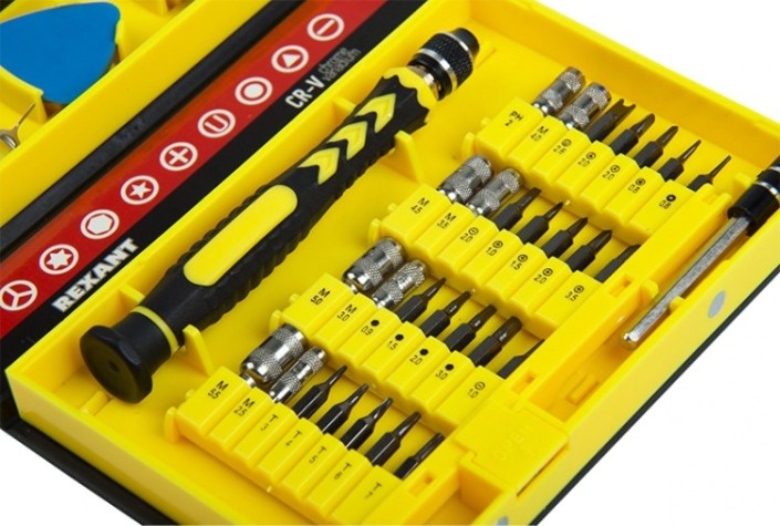 Набор отверток REXANT Профи для точечных работ 38 предметов [12-4761]