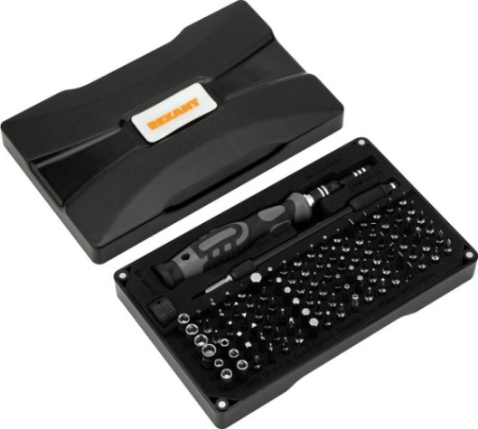 Набор отверток REXANT XA-05 для точных работ 106 предмета [12-4755]