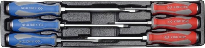 Набор отверток силовых KING TONY 6 предметов ложемент 9-30206MR [9-30206MR]