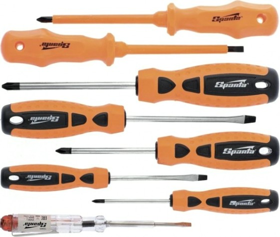 Набор отверток Sparta ph, sl-5шт., д/эл.-2шт., проб.эл.на 220в-1шт., 8 п [135435]