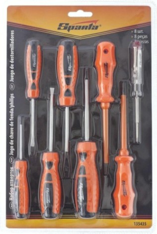 Набор отверток Sparta ph, sl-5шт., д/эл.-2шт., проб.эл.на 220в-1шт., 8 п [135435]