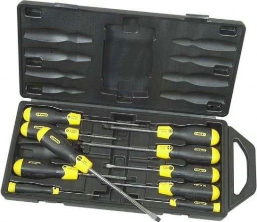 Набор отверток STANLEY CUSHION GRIP 2-65-014 10 предметов, в футляре [2-65-014]