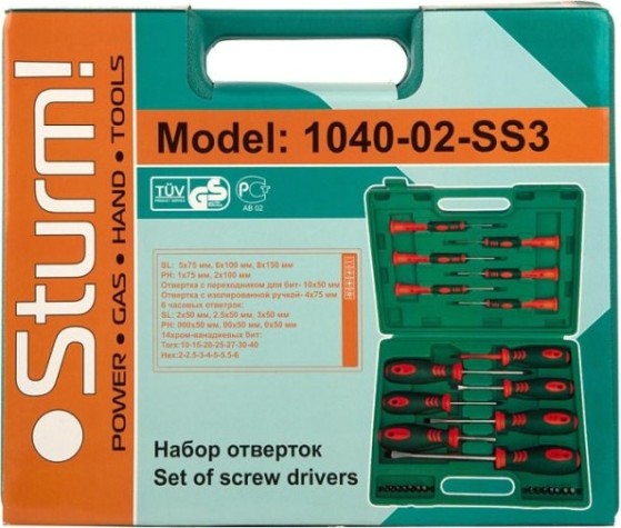 Набор отверток Sturm 1040-02-SS3 28 пред. Набор отверток Sturm 1040-02-SS3 28 пред.