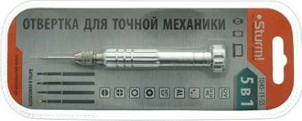 Набор отверток Sturm 1040-11-S5 для точной механики, сменные биты, 5 пред. Набор отверток Sturm 1040-11-S5 для точной механики, сменные биты, 5 пред.