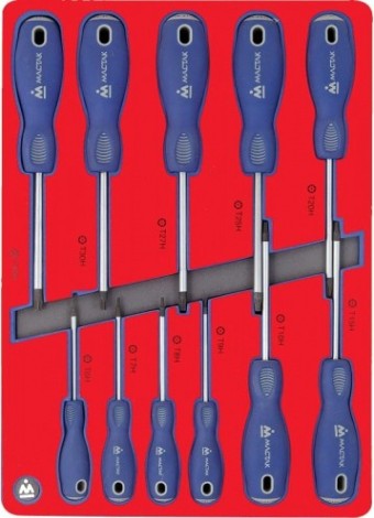 Набор отверток TORX в лотке МАСТАК 5-4411 11 предметов Набор отверток TORX в лотке МАСТАК 5-4411 11 предметов