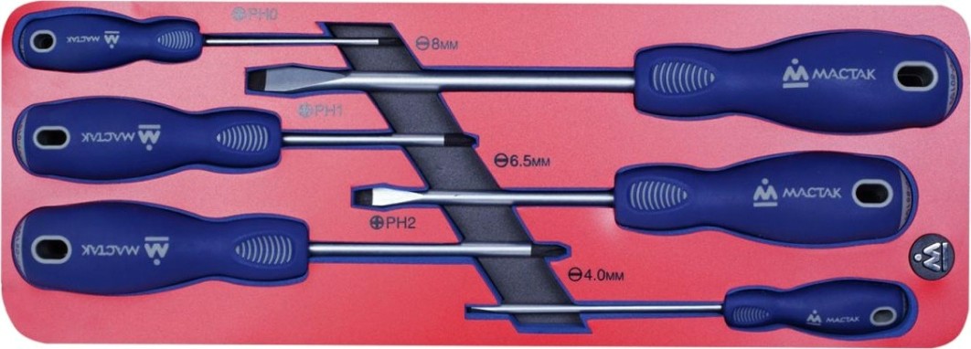 Набор отверток в лотке МАСТАК 5-4006 6 предметов Набор отверток в лотке МАСТАК 5-4006 6 предметов