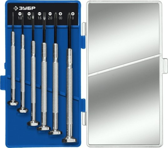 Набор отверток ЗУБР МАСТЕР часовщик, 6 предметов [25666]