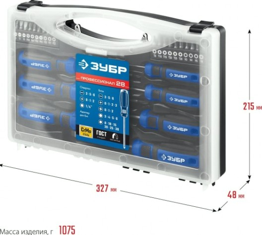 Набор отверток ЗУБР Профессионал-11 11 шт [25241]