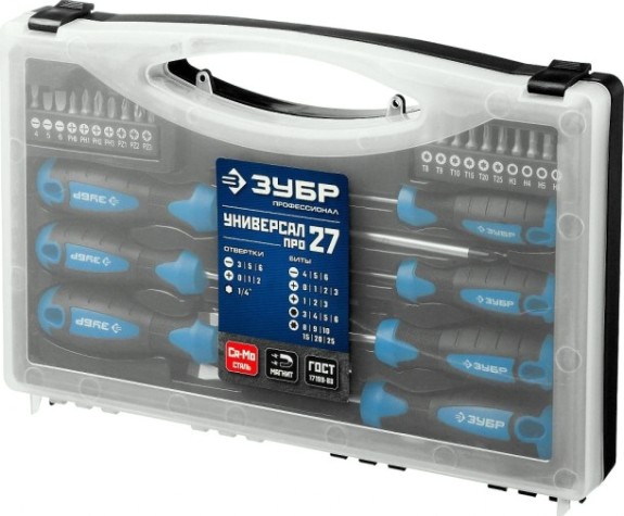 Набор отверток ЗУБР Профессионал-27 шт. 27 шт [25240]