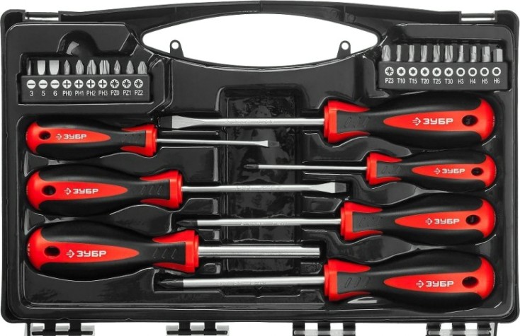 Набор отверток ЗУБР Универсал-27 с битами, 27 предметов [25027]