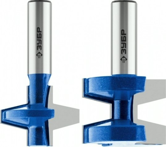 Набор пазо-шиповых фрез ЗУБР ПРОФЕССИОНАЛ 38.1x28,6мм, хвостовик 12мм, [28731-38.1-H2]