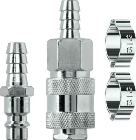 Набор перходников KRAFTOOL 10мм (штуцер "елочка"-рапид муфта) + (рапид штуцер-штуц [06599-10-H]